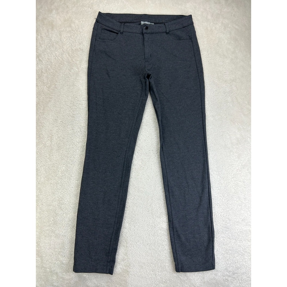 Athleta Ponte Skinny Pants Womens 8P Charcoal Gray Stretchy Everyday Lifestyle